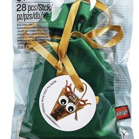 LEGO Christmas Ornament 2018 Reindeer Head 28 Pieces By 2005 Lego Group Read! - Picture 10 of 12